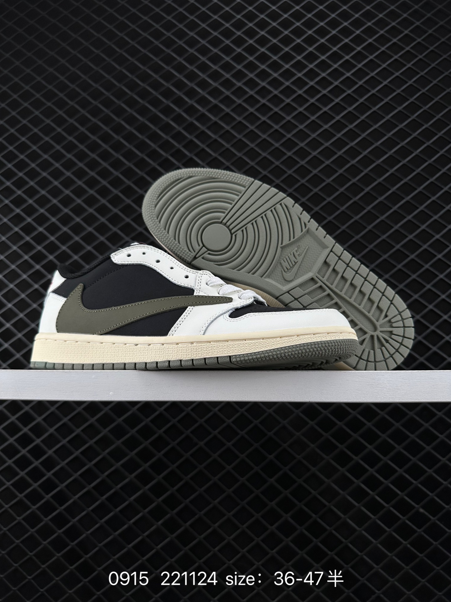 fragment design x Travis Scott x Nike Air Jordan 1 Low OG SP”Black/Green Toe“